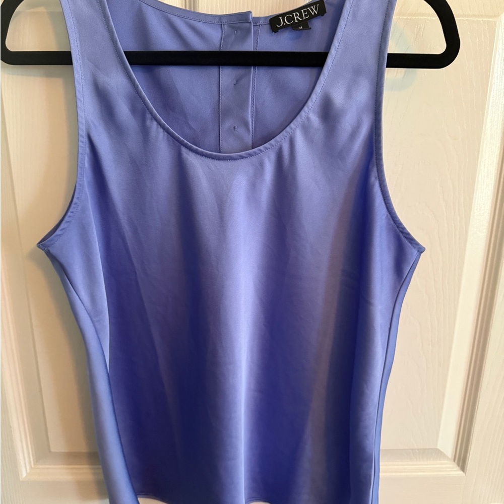 J. Crew Blue Silky Sleeveless Tank Top